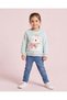 Girls Blue Bear Sequin Polar Fleece Sweatshirt - 2