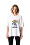 Women's Oversized T-Shirt with Sunglasses Rabbit Print Dancing Animal Character Holding Carrots Casual