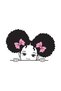 Children's Printed T-Shirt with Afro Hair Accessories 100% Cotton Relaxed Fit Daily Wear Modern Stylish Comfortable - 3