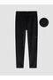 Black Velvet Girls' Leggings with Elastic Waist