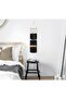 Two-piece three-compartment hanging storage bag, gray and white - 3