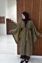 Khaki Green Florist Kimono - 4