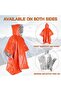 4 emergency rain ponchos 100x120cm reversible hooded. - 5