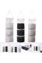 Two-piece three-compartment hanging storage bag, gray and white - 5