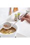 Stainless steel strainer set (2 pieces), fine sieve with handle, suitable for separating grease, silver. - 3