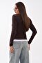 Women's Double-Layered Look Corset Blouse with Snap Detail 265078 - - 5