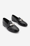 Women's Loafer Genuine Leather Buckle Moccasin Casual Shoes Nador Black Patent Leather - 5