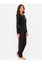Women's Seasonal Long Sleeve Awesome Black Pajama Set - 2