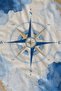 Vintage Compass and Watercolor Nautical Map Pattern 70X150 Beach Towel - Cotton Bath Towel - 3