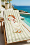 Cute Pink Teddy Bear Heart Cartoon Patterned 70X150 Beach Towel - Cotton Bath Towel