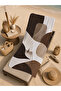 Modern Coffee Cream Organic Abstract Patterned 70X150 Beach Towel - Digital Printed Fade-Resistant Bath Towel - 4