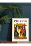 Portrait of Woman with Picasso Hat One Piece Wooden Framed Painting - 3