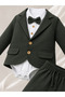 Baby Boy Bodysuit Shirt with Bow Tie Suit - 7