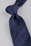 Navy Blue Polka Dot Pattern Italian Silk Pleated Tie Est239 - 4