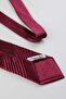 Burgundy Small Pattern Italian Silk Pleated Tie Est215 - 6
