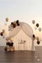 Retro Bohemian Vintage 20's Brown Black White Sea Sand Transparent Gold Confetti 11 Inch Promise Engagement Balloon Sets - 2