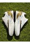 Crampon Carpet Field High-Top-Socked Flat Boys' Soccer Shoes White-Gold - 3