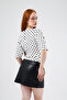 Polka Dot Waist-Fitted Short Sleeve Premium Blouse - 7