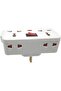 Universal 4 Way Electrical Adapter with Indicator Light Plug British Socket 4 Outlets (2UK, 2EU) Mul - 3