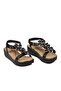 Black Rubber Band Soft Comfortable Sole Glittery Women's Sandals B178 Z - 3