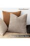 Pack of 2 Soft Textured Throw Decorative Pillow Covers Square Accent Solid Cushion Cover - 5