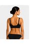 3-Piece Cotton Wide Elastic Minimizer Combed Cotton Gathering Bra (Black-White-Gray) - 2