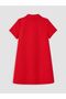 Lcw Kids Red Shirt Collar Printed Girls' Dress - 3