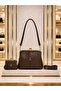 Women's Acıkahve 4-Compartment Lined Scholarship Handbag and Shoulder Bag