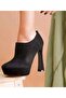 Platform Heeled Suede Shoes - 2
