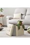 Ottoman Storage Stool,Foldable Storage Ottoman Box,Padded Seat for Dorm Living Room,Versatile - 2