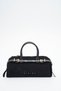 Women's Handbag Suede Black Sly462