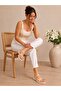 Women's Cross-Strap Sandals with Ring Detail - 4