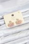 Pink Zircon Stone Gold Swan Model Women's Earrings