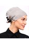 Non-Slip Bonnet with Open Stone Silicone, Non-Slip Seamless Women's Hijab with Tie - 3
