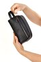Black Vegan Leather Portfolio Handbag and Automatic Mechanism Card Holder Wallet Set - 7