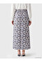 Lcw grace blue elastic waist patterned bell-bottomed skirt - 4
