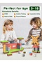 100 Pcs Abs Magnetic Building Blocks Set Stem Learning Construction Cubes Storage Bag 5 Dolls - 5