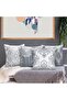 4 Pack Decorative Throw Pillow Covers, 18x18 Grey and White Modern Simple Square Pillow Cas - 3