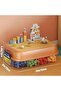 Plastic Box Organizers Storage Compatible with Lego, Clear Orange 1-Layer, Adjustable Compar - 3