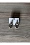 Silver Gray Color Drop Model Hoop Bijouterie Earrings - 3