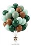 Dinosaur Concept 30-Piece Dark Green Macaron Green Eucalyptus Brown Balloon Set