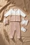 Flora Vintage 5-Piece Baby Girl Hospital Discharge Set - Powder Pink Waffle Knit Embroidered and Lace 100% - 6