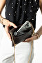 Brown Wallet Bag with Chain Strap and Buckle Women's Crossbody Bag - 4