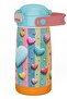 420 ml Turquoise Pink Girl's Heart Patterned Steel Flask - 60012 - 3