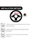 Steering Wheel Cover, Premium 38cm Stretchable Wheel Protector, Odorless Microfiber Materia - 3
