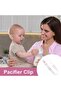 Pacifier Clip Teething Toys Teethers Teething Straps | Pacifier Holder and Leash BPA Free Silicone S - 2