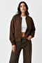 Women's Basic Comfortable Fit Zippered Bomber Jacket - 3