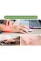 PU Leather Mouse Pad with Memory Foam Wrist Rest, Ergonomic Support, Anti-Slip Base, Edge Stitched, - 2