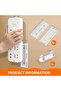8 Pcs Wall Mounted Power Strip Holder – Self-Adhesive Socket Holder with 16 White Cable Clips, Punch - 7