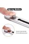 Door chain lock 2pc stainless no-drill silver for interior doors. - 4